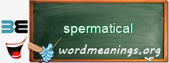 WordMeaning blackboard for spermatical